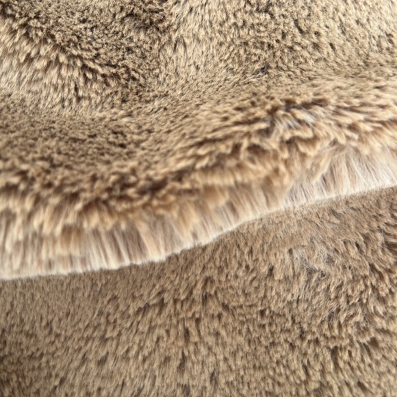 Brown Faux Fur Zip Up Hoodie - Picture 4 of 6